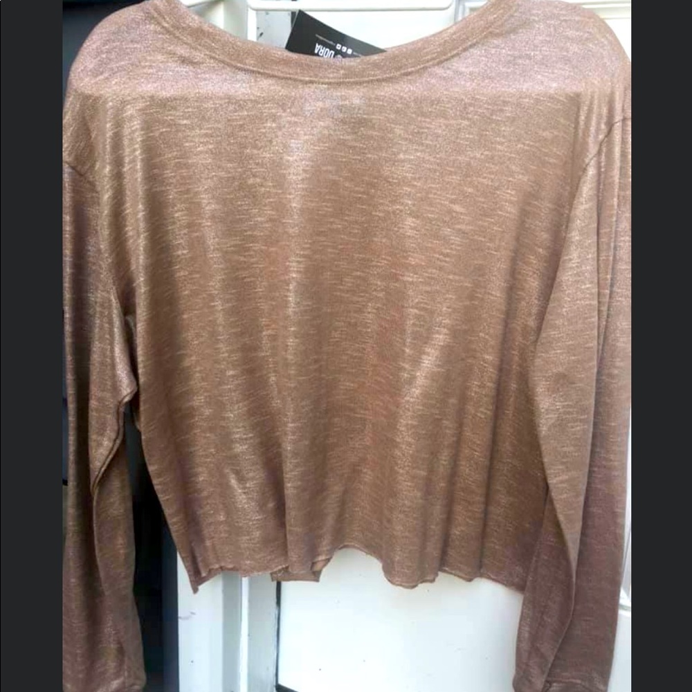 Metallic pullover